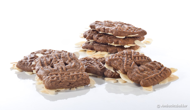 Speculaasjes met amandelschaafsel