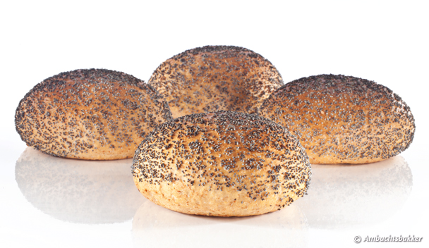 Harde volkoren bol  maanzaad